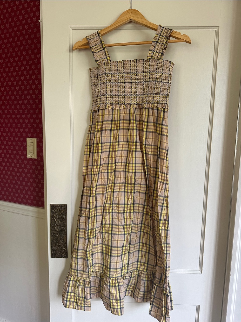 Rails Girls Plaid Sundress in Yellow and Beige